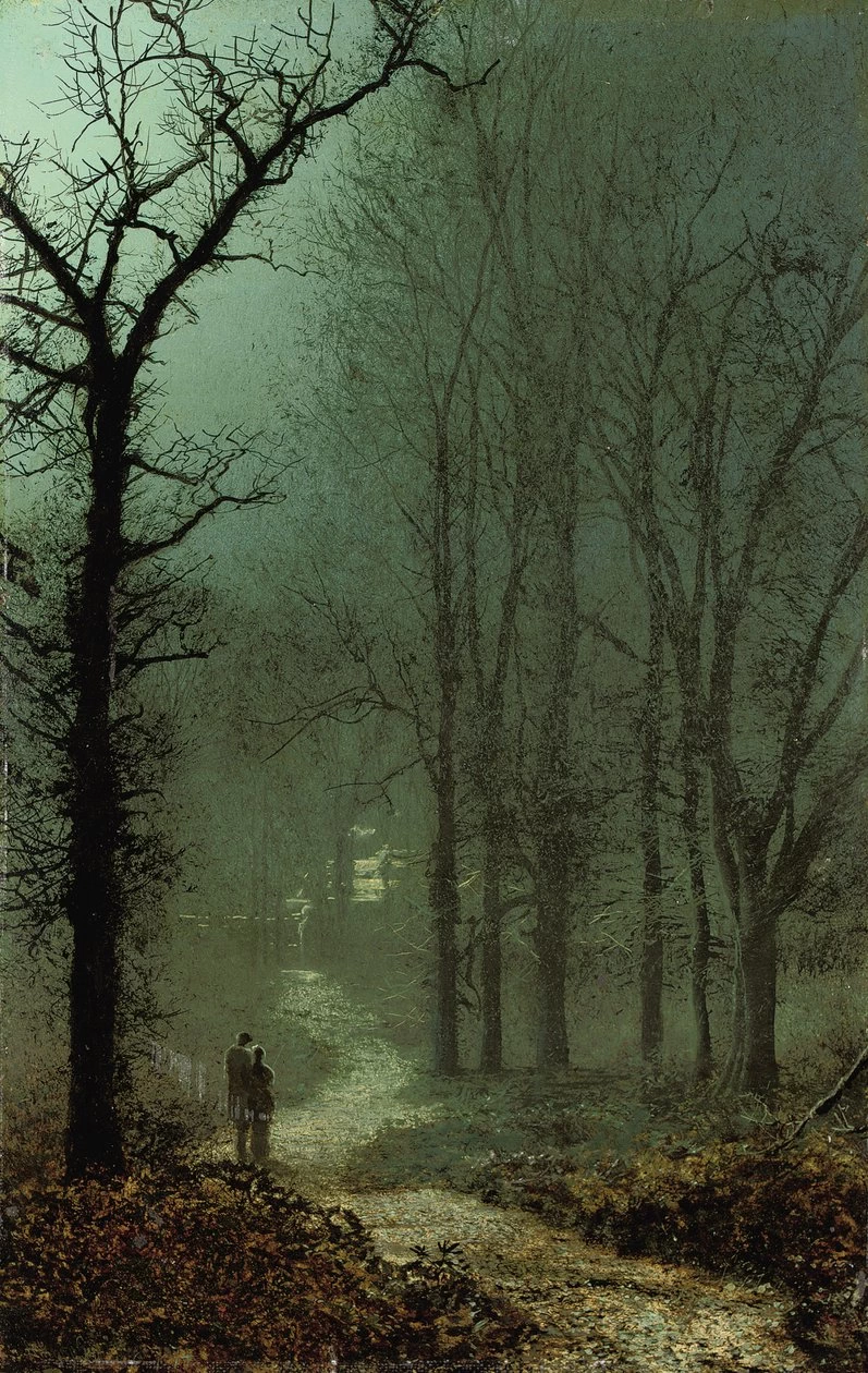 Amanti in un bosco al chiaro di luna, 1873